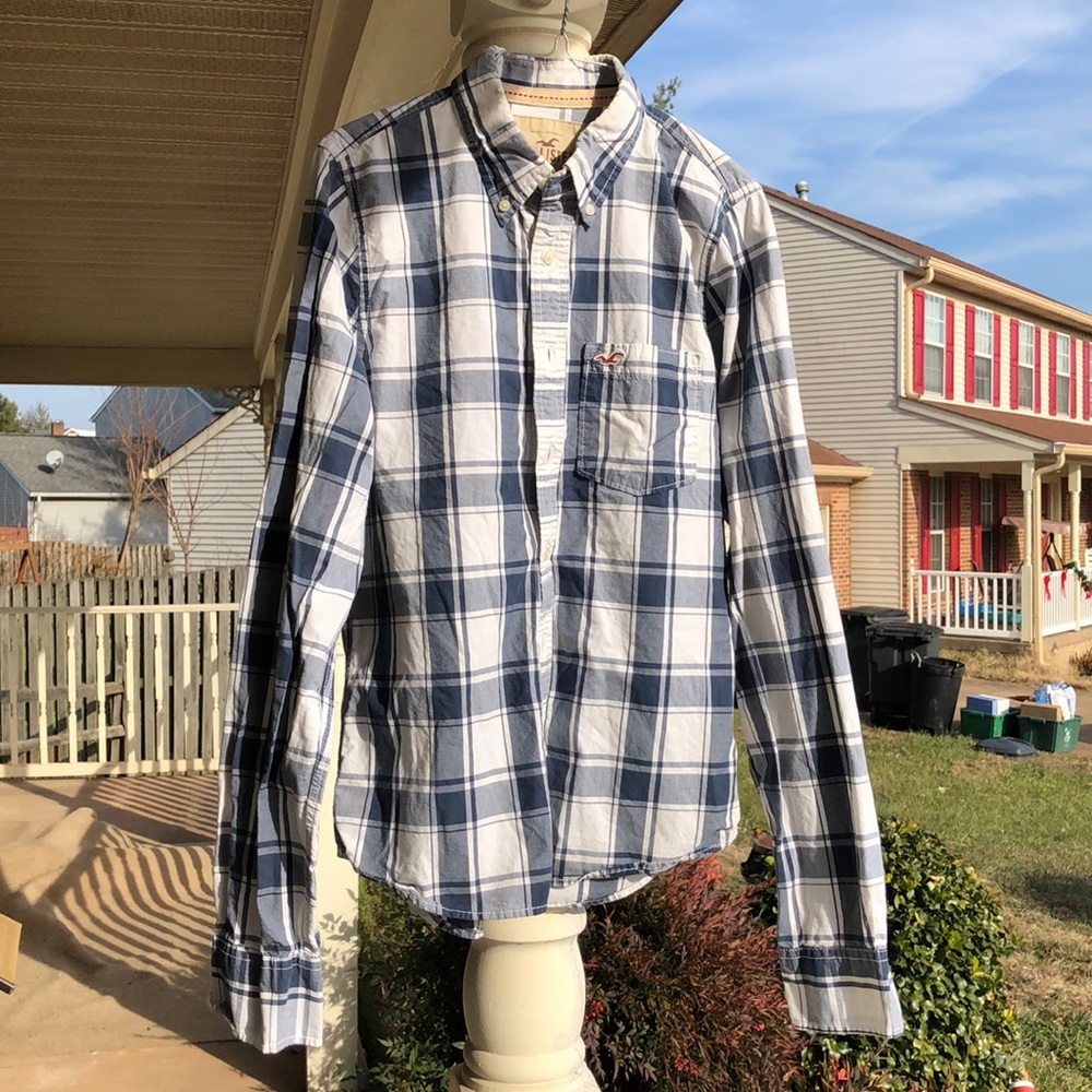 HOLLISTER California Blue Plaid Men’s Shirt XL